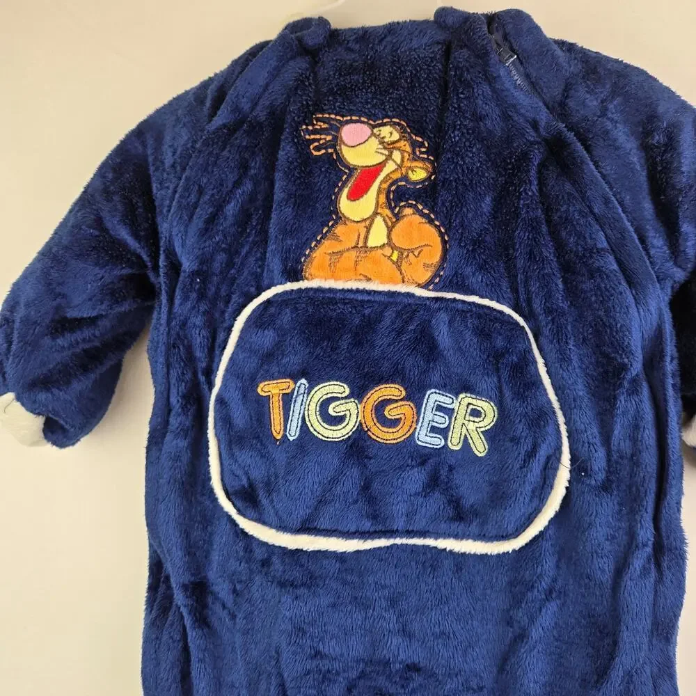 Disney‎ baby Tigger fuzzy winter one piece size 3-6 months